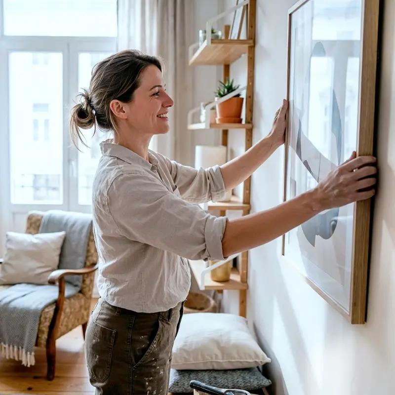 Homeowner styling a Richmond property in preparation for sale
