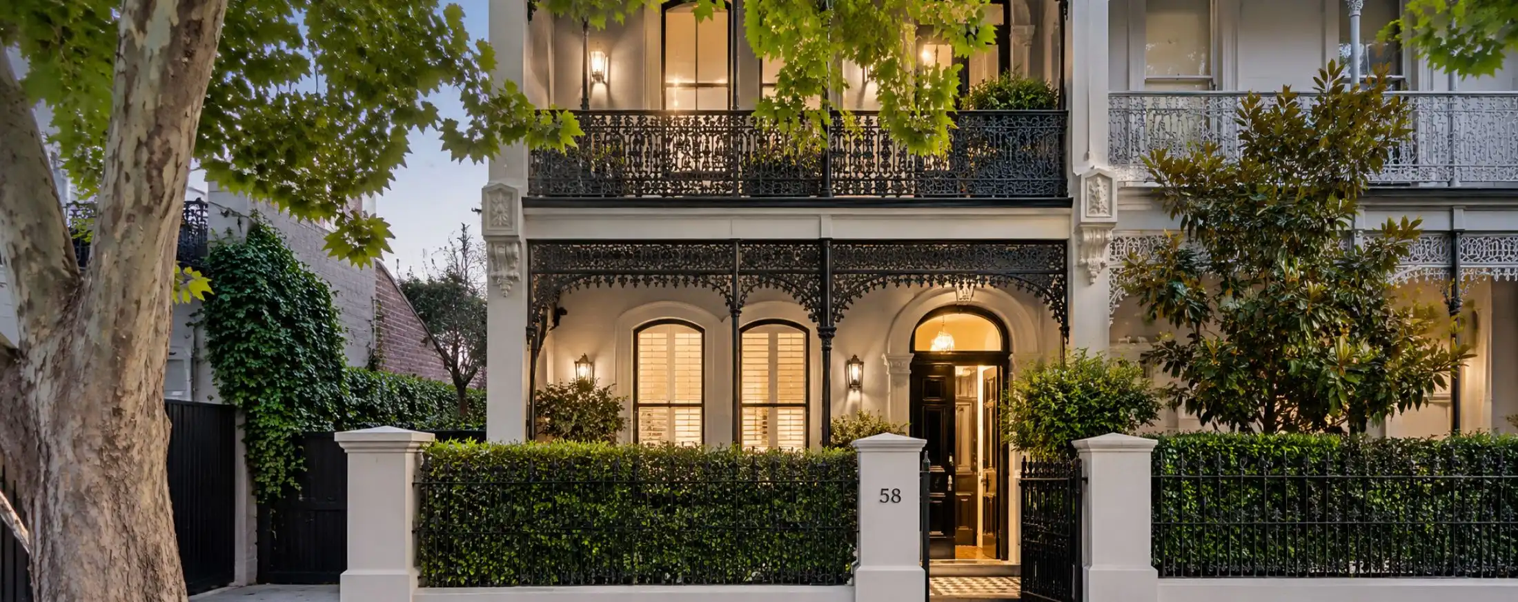 Victorian terrace streetscape representing property values in Richmond