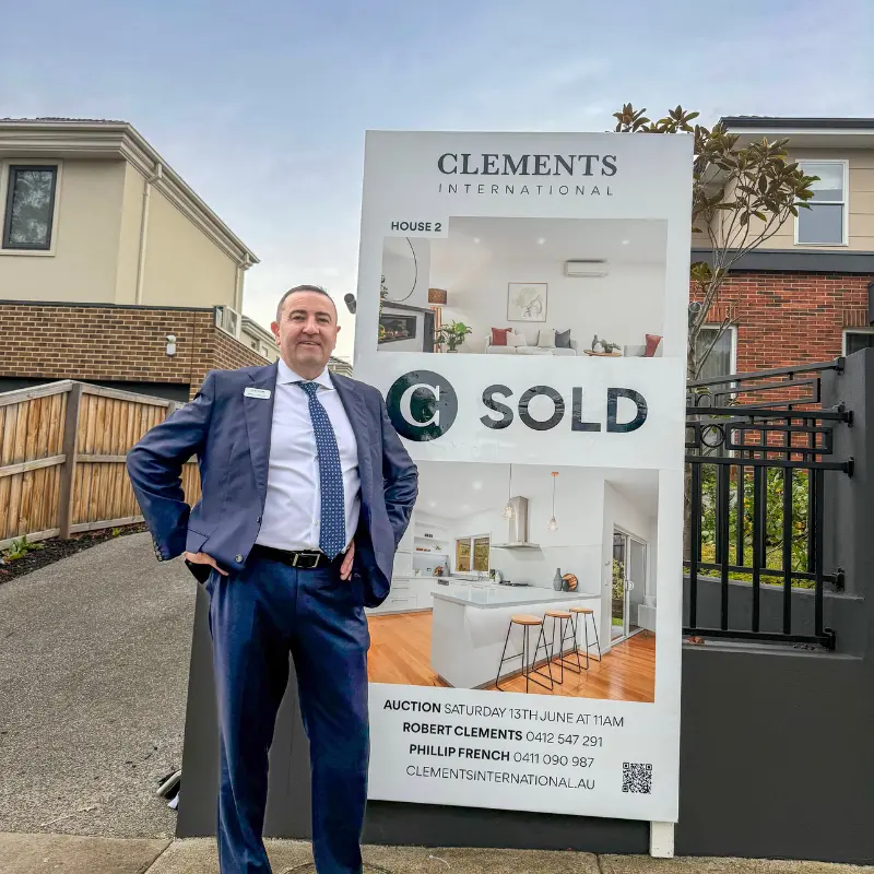 Robert Clements after auctioning a property with four bidders, his second successful sale for the same owner within a month