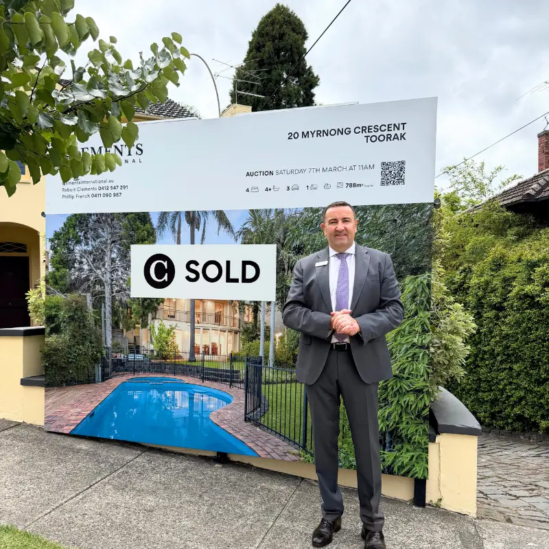 Robert Clements, Director of Clements International, after a recent sale in Stonnington