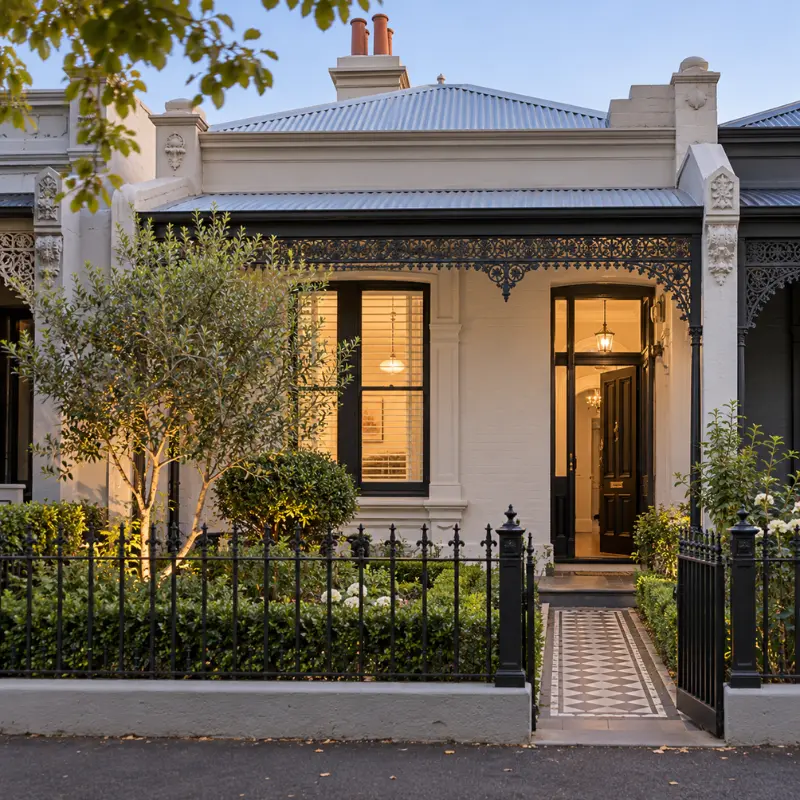 Single-fronted Victorian terrace in Prahran representing property management by Clements International